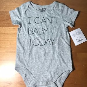 I can’t baby today onesie. Never worn.